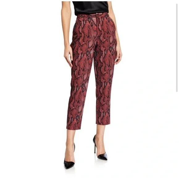 L’agence Ludivine Snakeskin Cropped Trouser Pant - Picture 3 of 11